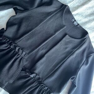 PLT- Black frill sleeve blazer